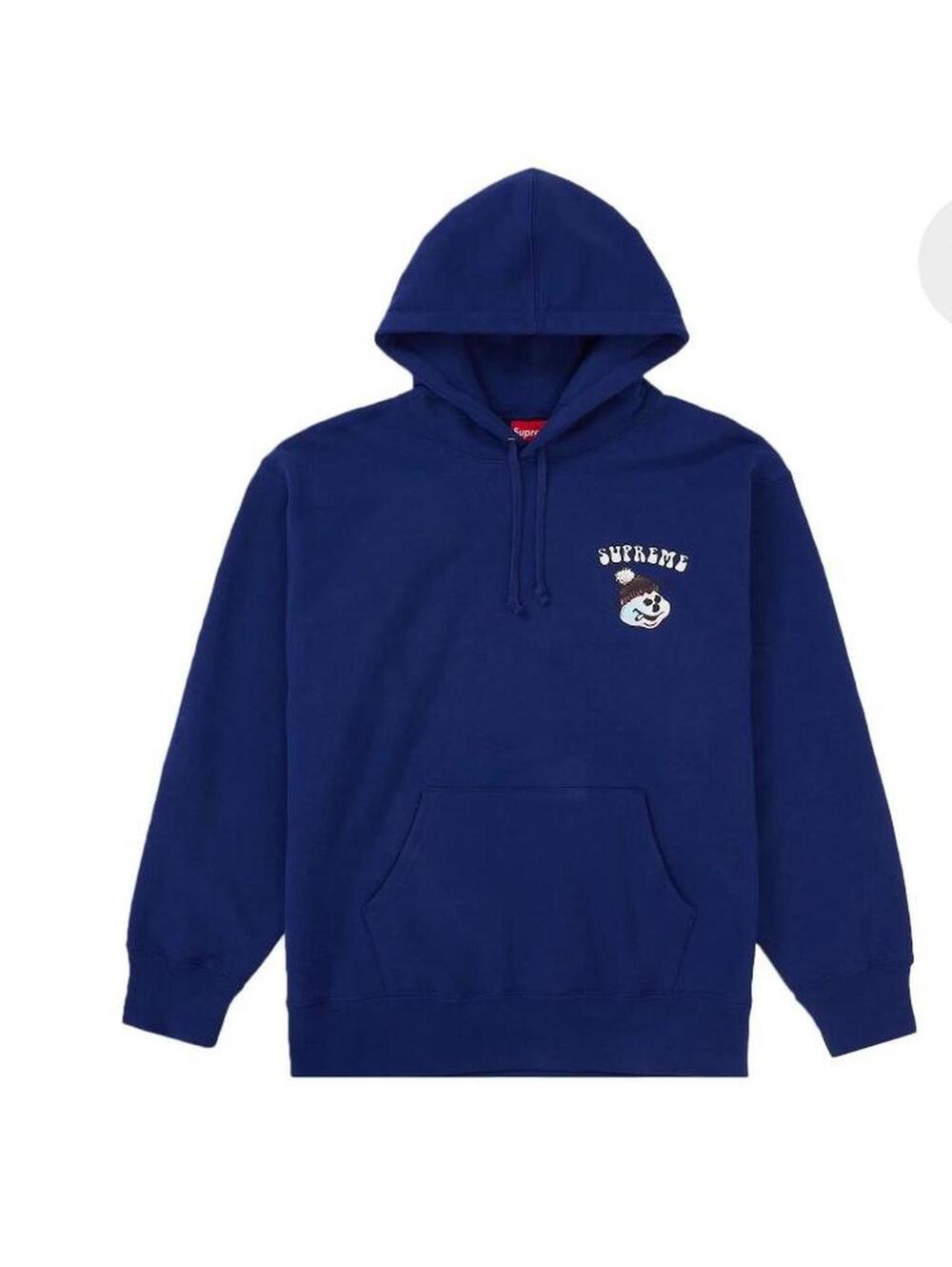 Supreme Snowman Hooded Sweatshirt Dark Royal L FW21 NWT